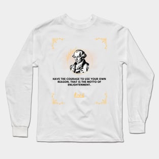 Immanuel Kant: the face and the voice of enlightenment Long Sleeve T-Shirt